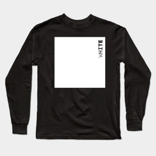 black and white square 2 Long Sleeve T-Shirt